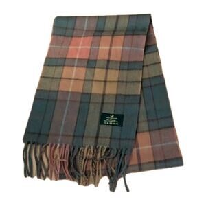 Glentana Scotland Lambswool Shawl Scarf Womens Multicolor Vintage Gordon Tartan